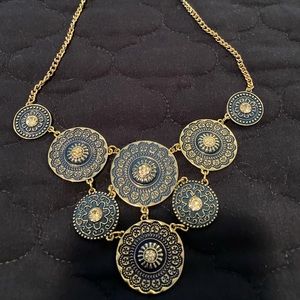 Blue statement necklace